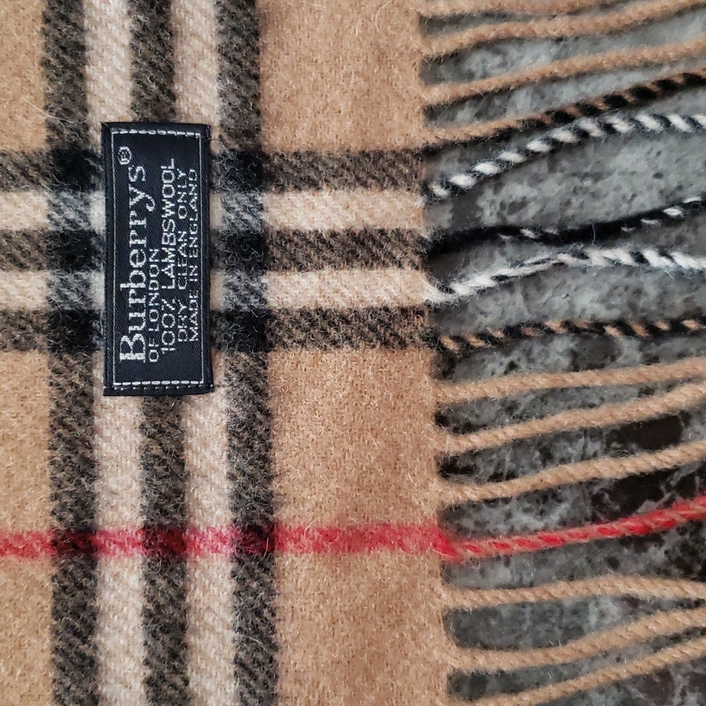 Vintage 1990's Burberry Lambswool Scarf
